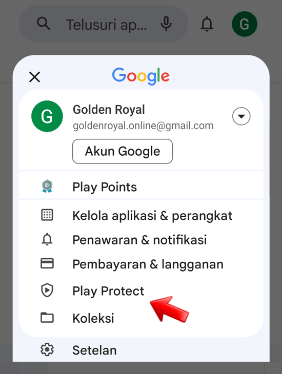 Masuk Google Play Protect